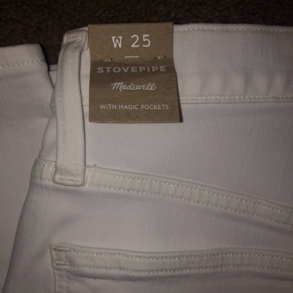 Madewell Stovepipe White Jeans NWT